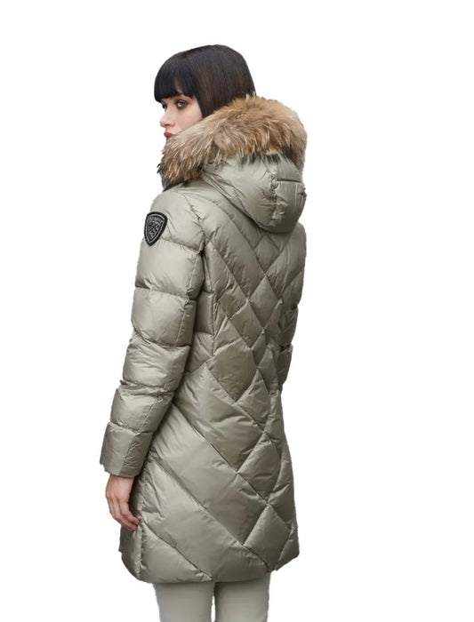 GIUBBINO BLAUER LUNGO DONNA GRIGIO PELLICCIA