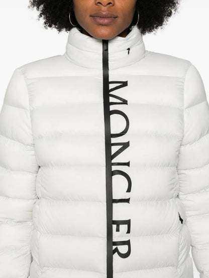 GUBBINO MONCLER DONNA BIANCO CON SCRITTA NERA