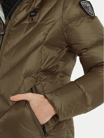 GIUBBINO BLAUER CORTO DONNA VERDE PELLICCIA