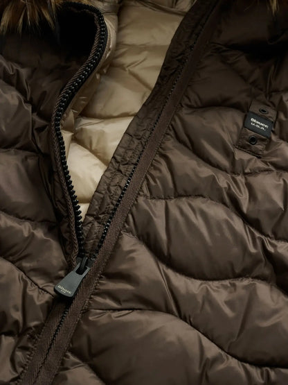 GIUBBINO BLAUER CORTO DONNA ONDE PELLICCIA MARRONE