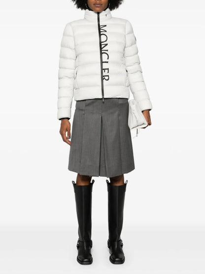 GUBBINO MONCLER DONNA BIANCO CON SCRITTA NERA