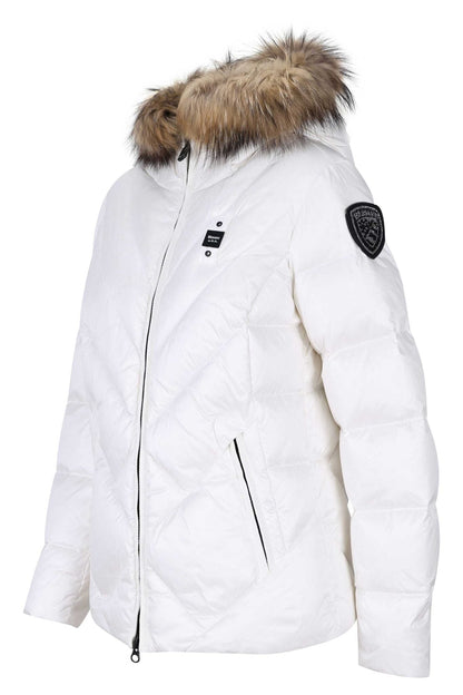 GIUBBINO BLAUER CORTO DONNA BIANCO PELLICCIA