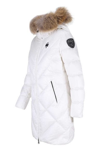 GIUBBINO BLAUER LUNGO  DONNA BIANCO PELLICCIA