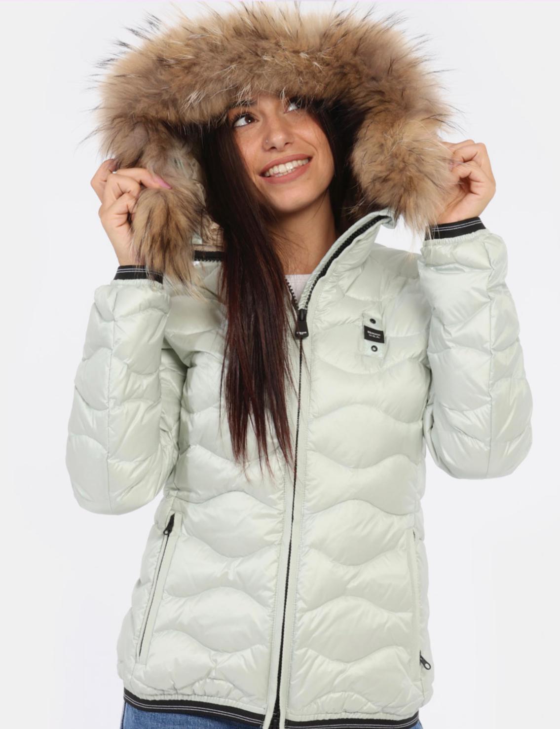 GIUBBINO BLAUER DONNA GHIACCIO CORTO CON PELLICCIA