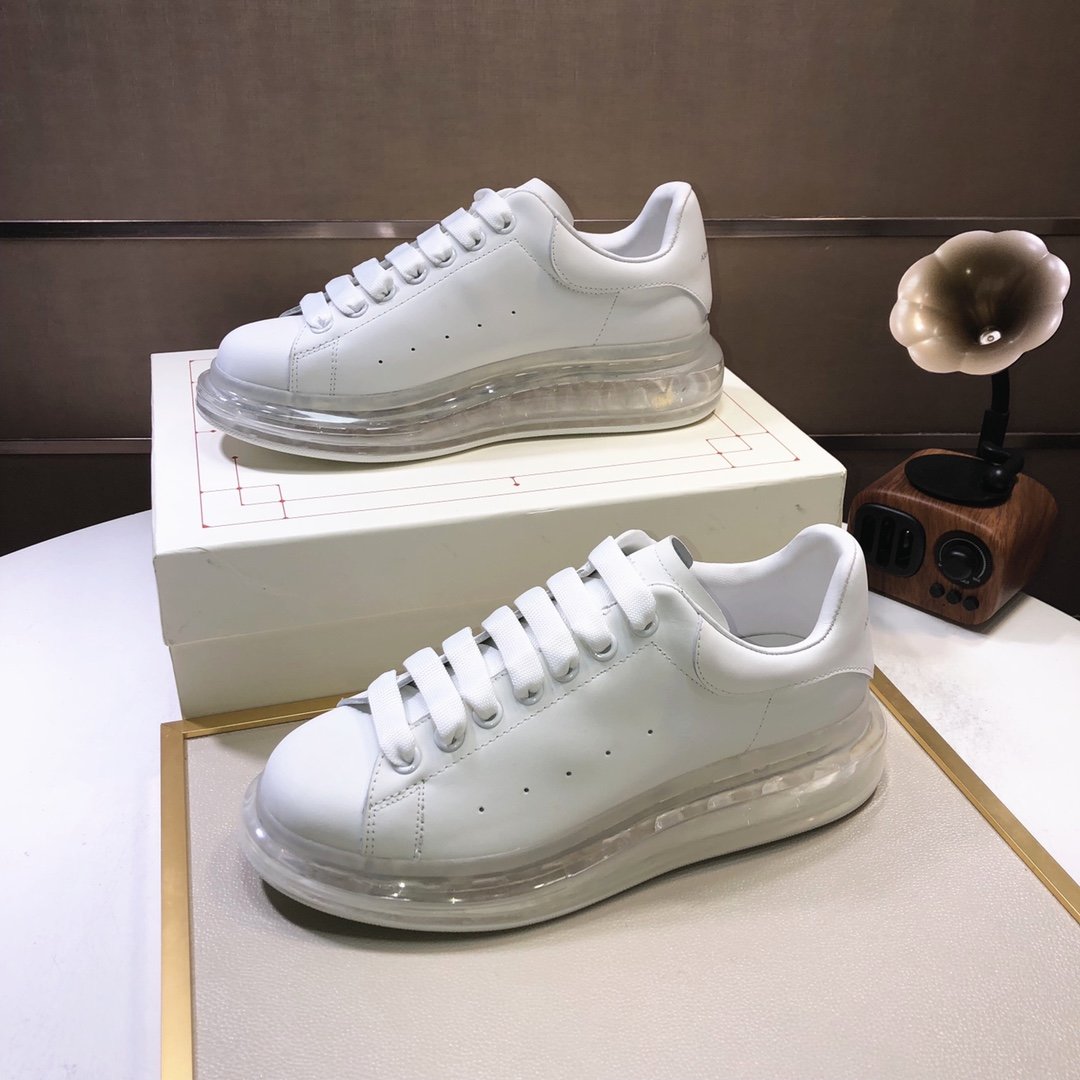 ALEXANDER MCQUEEN BIANCHE CON SUOLA IN GOMMA TRASPARENTE