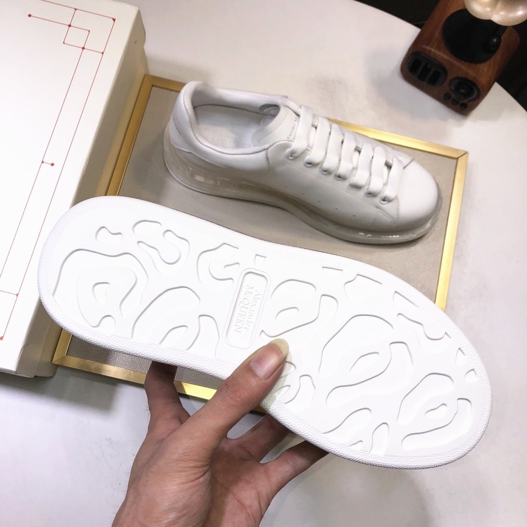 ALEXANDER MCQUEEN BIANCHE CON SUOLA IN GOMMA TRASPARENTE