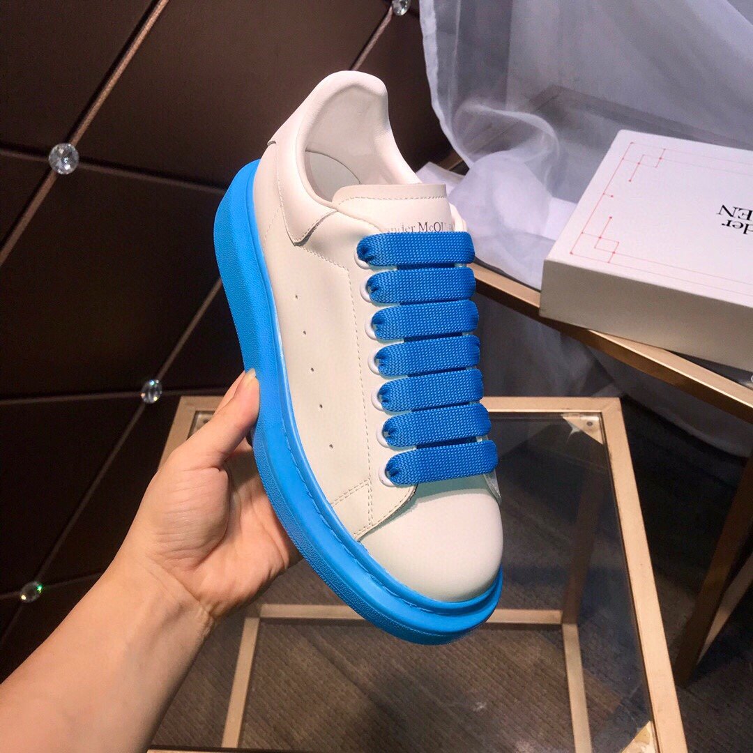 ALEXANDER MCQUEEN BIANCHE E AZZURRE,LACCI AZZURRI