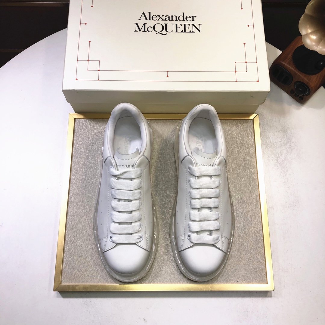 ALEXANDER MCQUEEN BIANCHE CON SUOLA IN GOMMA TRASPARENTE